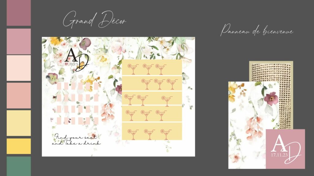 croquis plan de table wedding designer